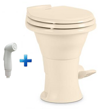Load image into Gallery viewer, Dometic 310 Standard Height RV Toilet w/ Hand Spray, Bone