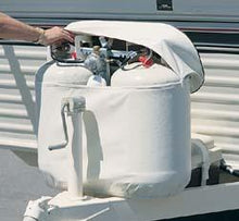 Load image into Gallery viewer, Camper Propane Tank Cover 30 lb., Double, Polar White