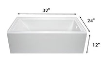 Load image into Gallery viewer, Lyons 32" X 24" LHC Drain RV Bathtub Parchment