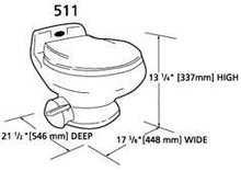 Load image into Gallery viewer, Dometic Sealand Traveler 511H Low Profile RV Toilet White